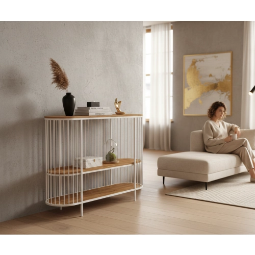 KONSOLA Z DREWNA LITEGO DĄB OLCHA JESION SKD-346